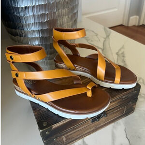 Franco Sarto Daven Sport Bottom Sandals in Mustard
